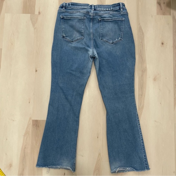 Vervet Women's 18W Jeans Stretch Well Rounded Mid Rise Raw Hem Ankle Bootcut - Picture 14 of 16